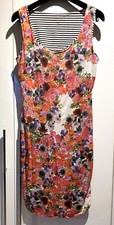 Kleid N5 Blumen rot MARC CAIN 42 Rosen grün lila weiß Sommerkleid