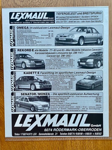 Lexmaul opel omega - opel, senator