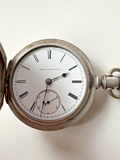 Massive Elgin Taschenuhr in 900 Silber Ø 60mm 198Gramm