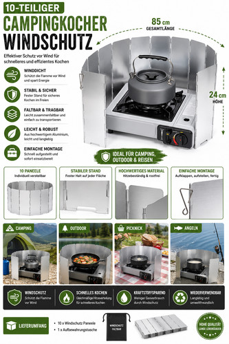 Windschutz gaskocher teilig - windschutz,