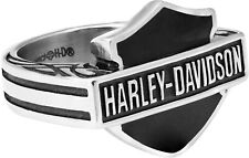 Harley-Davidson Fingerring Black Celtic, Edelstahl, schwarz, H-D Logo