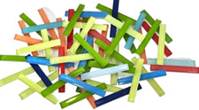 Mosaiksteine Posten 3 kg glatt bunt Mix Glas Stäbchen Dekoration Basteln