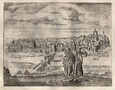 Dagestan Terki Original Kupferstich Olearius 1696