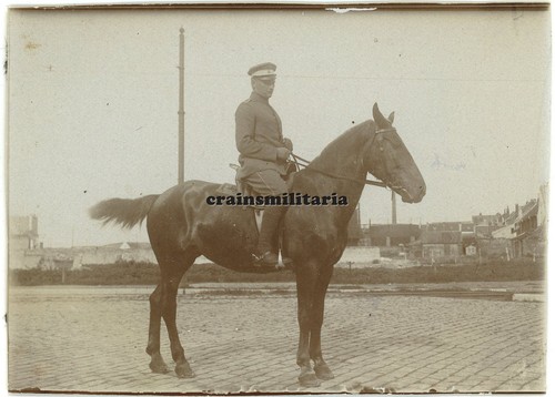 Orig foto offizier mit pferd - offizier,