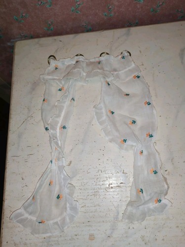 Alte gardine mit ringen - alte,