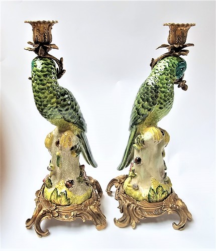 Porzellan bronze kandelaber - porzellan,