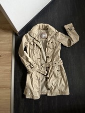khujo Damen Trenchcoat Mantel mit Kapuze / beige / Gr. S