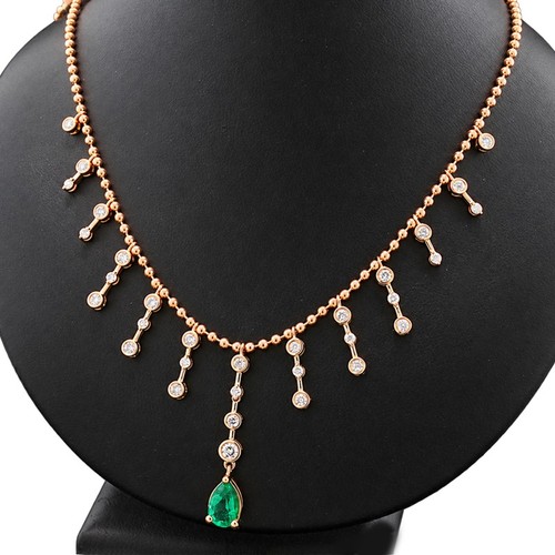 Glamouröses collier smaragde - collier,