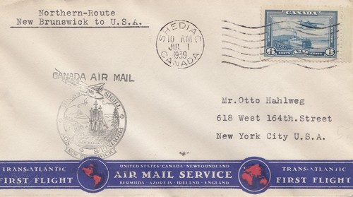 Canada 1939 shediac first - canada:,