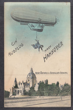 6395. Jux-Ak Hannover Ein Zeppelin-Ausflug nach Hannover 1910