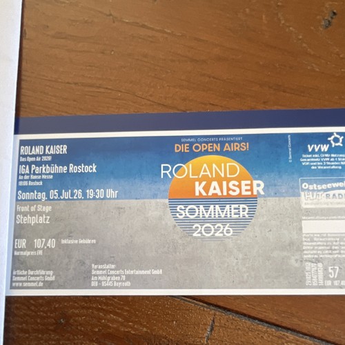 Roland kaiser konzertticket - roland,