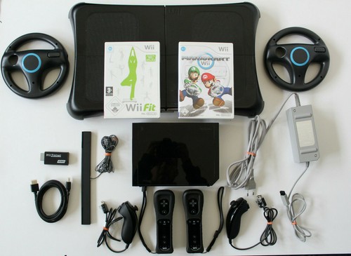 Nintendo wii konsole schwarz - konsole, +