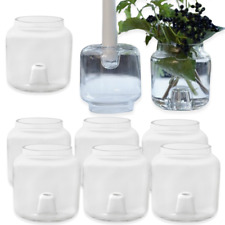 8 Stk Duni Kerzenhalter & Vase double 95x90mm Glas Blumenvase Kerzenständer klar