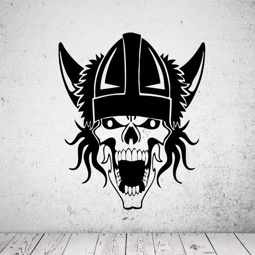 Wandtattoo wikinger totenkopf - wikinger,
