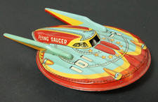 Altes Ufo space toy Flying Saucer Japan Blech Ufo Rakete Blechspielzeug Z - 101