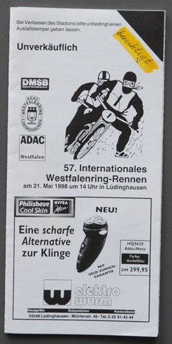 Rennprogramm westfalenring - rennprogramm,