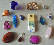 14 Teile Glasschmuck Konvolut Schmuck verschiedene Designs und Farben Nr. 4127