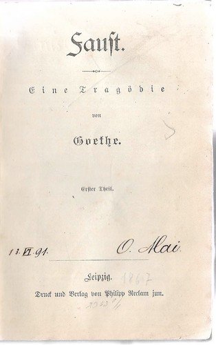 Goethes faust teil reclam - faust,