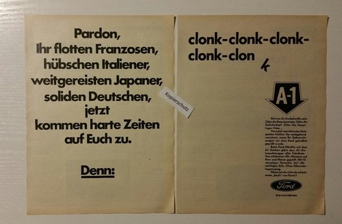 Werbeanzeige advertisement - werbeanzeige/advertisement, a4