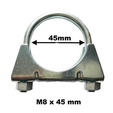 2 Stück Auspuffschelle Bügelschelle Rohrschelle Auspuff Rohr M8 x 45 mm  25245w