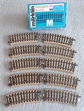 MÄRKLIN HO M Gleis 10 x  5101  1/2 gebogene Gleisstücke in OVP 09 85 top Zustand