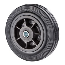 Vollgummi Rad Rolle Reifen Ersatzrolle Ersatzrad Ø 125 mm mit Kunststoff-Felge