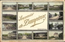 Ak Dampierre Yvelines, Schloss, Panorama, Teilansichten - 2673250