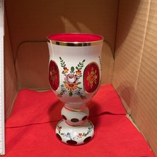 Böhmische Vase Kelch Glasvase