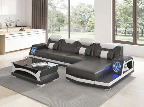 Ecksofa form schwarz weiß - ecksofa, l-form
