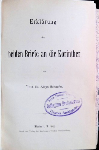 Erklärung der beiden - , briefe