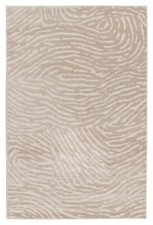 Kurzflorteppich Maschinenwebteppich mit Zebramuster Beige 120 x 170 cm