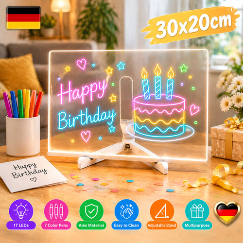 Notiztafel led zeichenbrett - notiztafel,