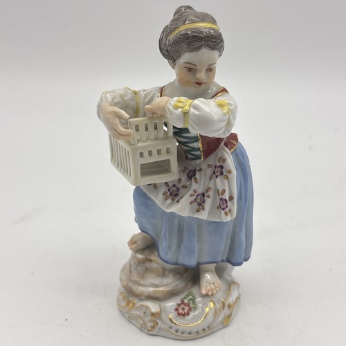 Meissen figur mädchen mit - meissen,