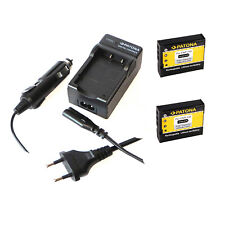 2x Akku und Ladegerät für Casio Exilim EX-ZR100 EX-ZR1000 EX-ZR200 EX-ZR300