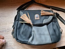 Damen Tasche Handtasche Umhängetasche Klassisch Schultertasche schwarz Fransen