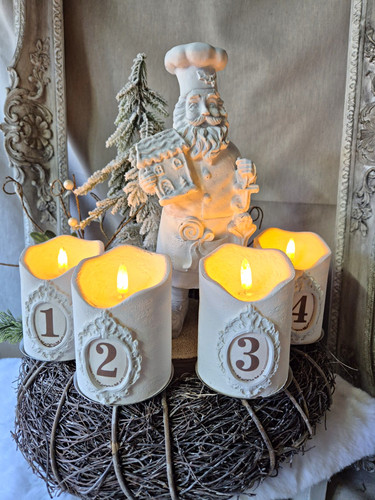 Adventskranz led kerzen - , led-kerzen