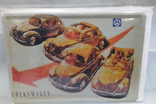 VW Käfer Blech Postkarte mit Umschlag 15x10 Auto Werbeschild Retro Reklame