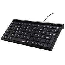 Hama USB PC-Tastatur Slimline Mini-Keyboard SL720 Schwarz 182667