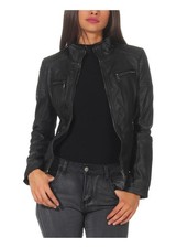 Damen Kunstleder Jacke mit