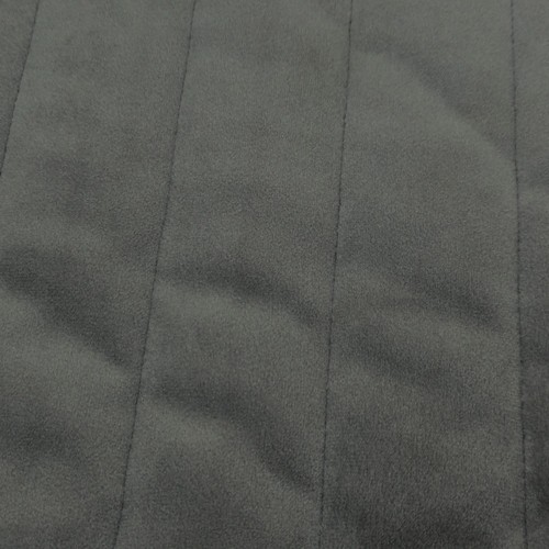 Grau gesteppt samt - grau,
