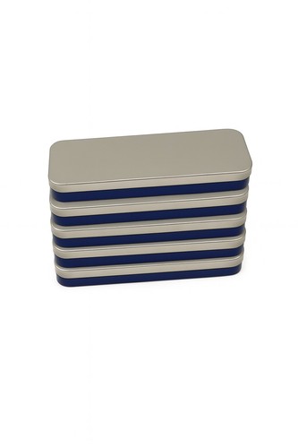 5er set stiftebox silber blau - stiftebox,
