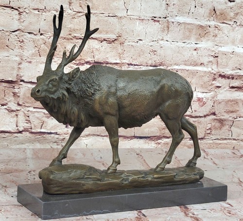 Bronze marmor statue - bronze, elch