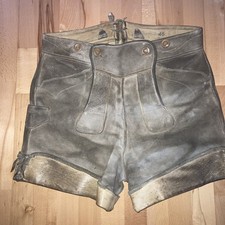 Vintage Lederhose, Herren, Kurz, Speckig  Breite Ca. 41 cm