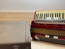Pianoakkordeon Hohner Verdi IV 120 Bässe 4 Chörig Rot Geprüft und Gereinigt