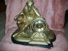 Messing oder bronze kaminuhr - messing,