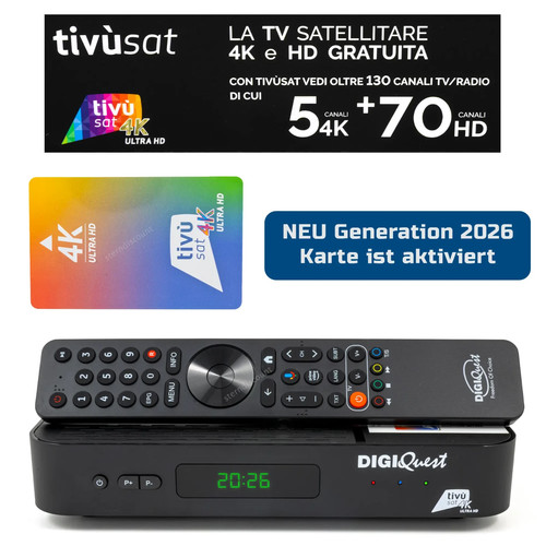 Digiquest ax3 tivusat - digiquest, 4k