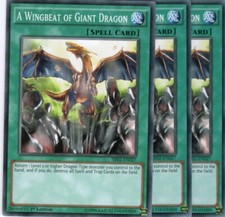 yugioh 3x A Wingbeat of Giant Dragon SR02-EN027 COMMON 1AUFLAGE ENGLISCH
