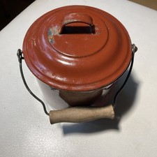 Alter Henkelmann Topf Henkelmanntopf mit Deckel Emaille ✅