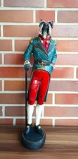 Einzigartige Deko-Figur: Aristokratischer Hund in historischer Uniform – 63 cm