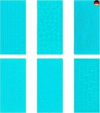 lzijun 6 Stück Prägematte Fondant, Kunststoff Fondant Form Set, M